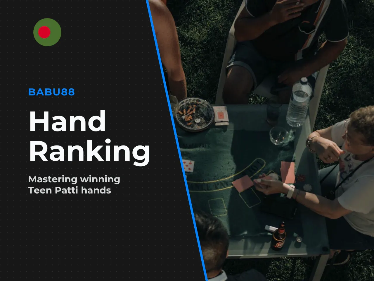 Which Combinations Are Strongest: Hand Ranking from Trail to High Card. Hand ranking is built in descending order of rarity: the strongest combination is Trail (Trio), and the weakest is High Card. Th